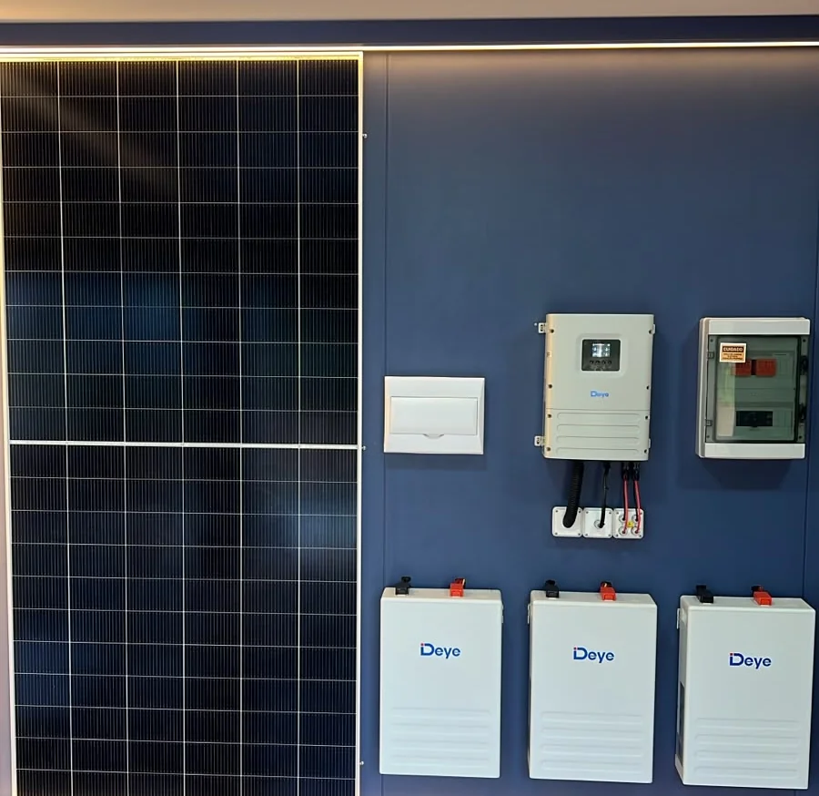 Sistema híbrido Deye instalado por Group L3: paneles solares, inversor y baterías de litio